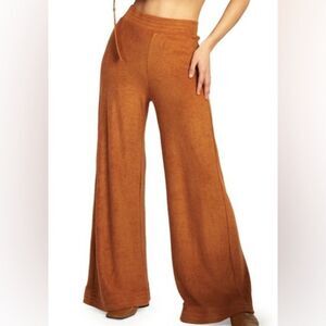 Simon Miller Loa French Terry wide leg pants caramel Euc s